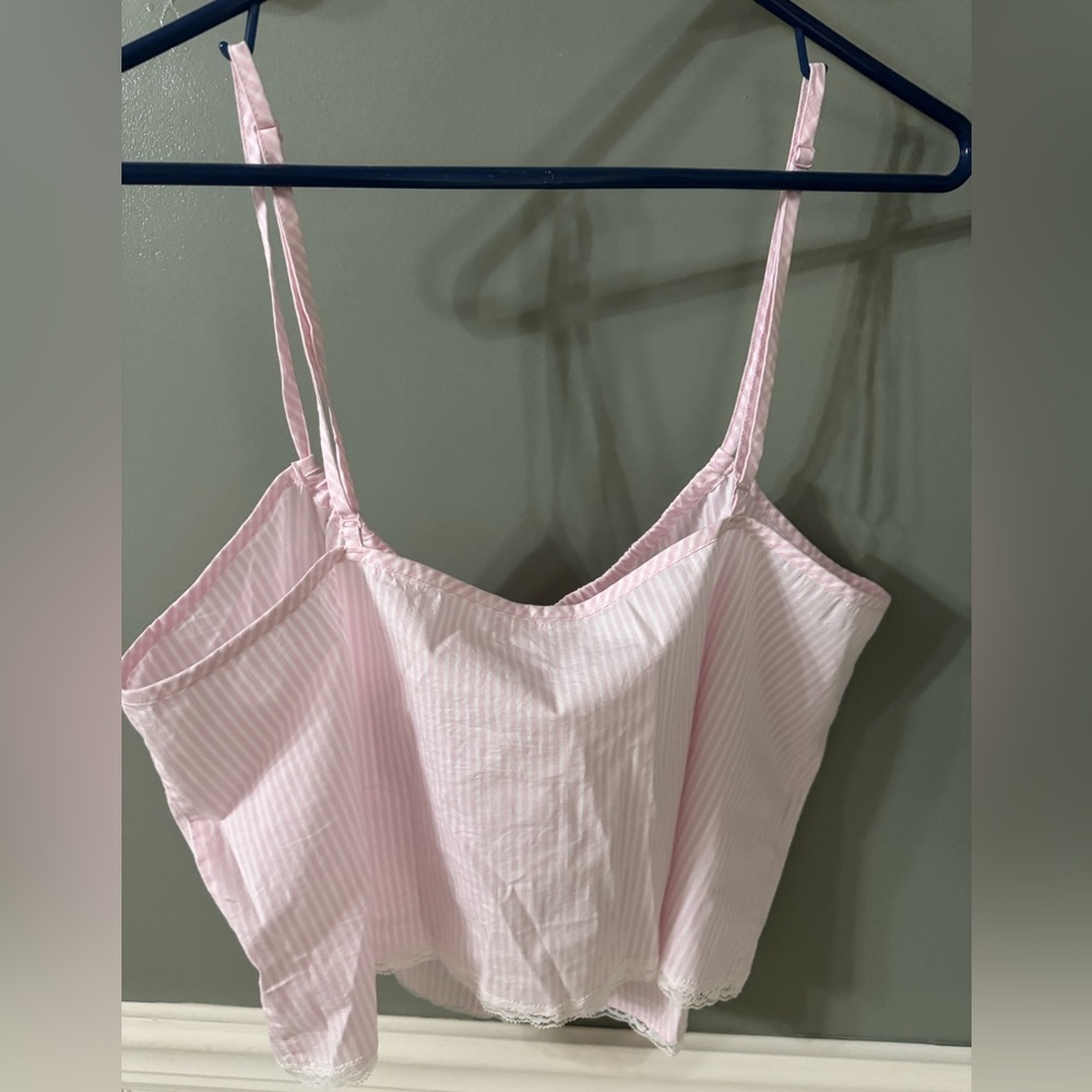 SKIMS Cotton Poplin Sleep Cami Large Cotton Candy Stripe NWT! - Picture 8 of 9